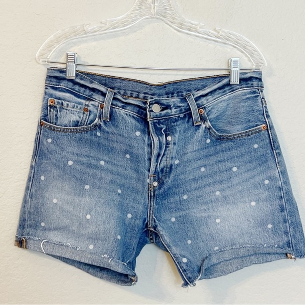 Levi’s 501 Red Tab Polka‎ Dot Jean Shorts